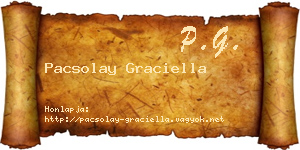 Pacsolay Graciella névjegykártya